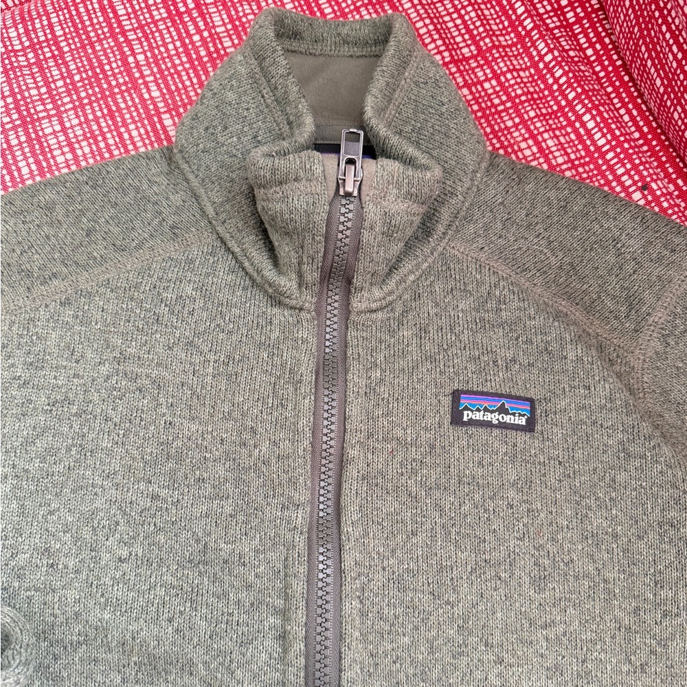 Patagonia Grey Heather Full-Zip Better Sweater Jacket youth medium (10)